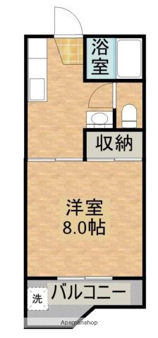 ヴィラ88(1DK/1階)の間取り写真