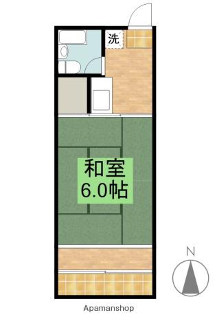 シティーエヌハイツ加納(1K/2階)の間取り写真