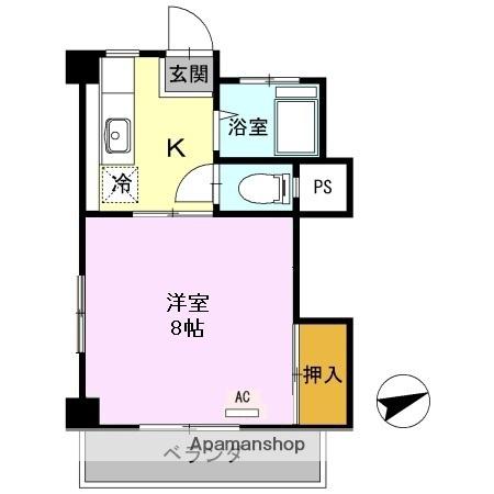 コーポ池内(1K/3階)の間取り写真