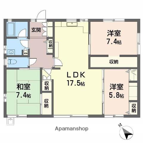 日南線 宮崎駅 バス乗車時間:32分 南ハイランドバス停で下車 徒歩2分 1階建 築9年(3SLDK)の間取り写真