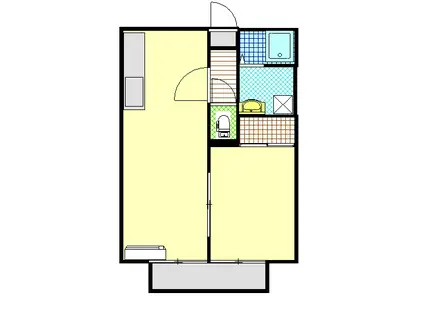 スターリー・スカイ(1LDK/1階)の間取り写真