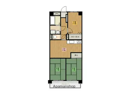 日神パレステージ(3LDK/4階)の間取り写真