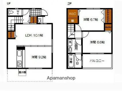 日豊本線 宮崎駅 バス乗車時間:28分 坂元バス停で下車 徒歩5分 2階建 築17年(3LDK)の間取り写真
