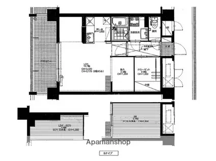 AMOR LUSSO(ワンルーム/2階)の間取り写真