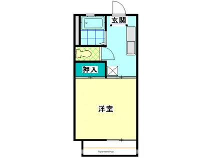 サニーヒルズ(1DK/1階)の間取り写真