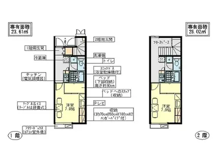 レオパレス桜町(1K/1階)の間取り写真