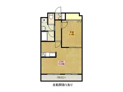 JFEELⅢ(1LDK/4階)の間取り写真