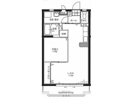 ピュアハイツ(1LDK/4階)の間取り写真