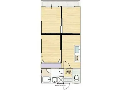 高松マンション(3DK/6階)の間取り写真