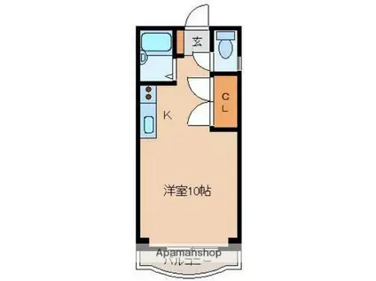 シャボンド—ル大工町(ワンルーム/3階)の間取り写真