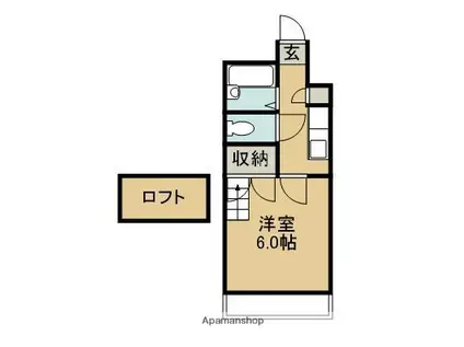 ノッティングヒルズ(1K/2階)の間取り写真