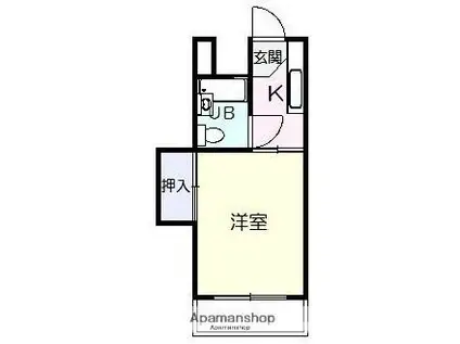 メゾン東大和(1K/3階)の間取り写真