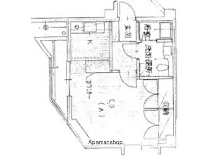ドエルクシマⅠ(ワンルーム/2階)の間取り写真