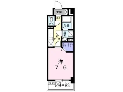 ピーノ グランデ(1K/3階)の間取り写真