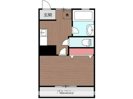 日高ビル(1K/2階)の間取り写真