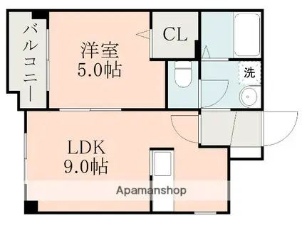 グランシャリオ武(1LDK/2階)の間取り写真