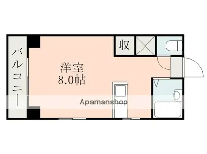 オークビラ上之園(ワンルーム/6階)の間取り写真