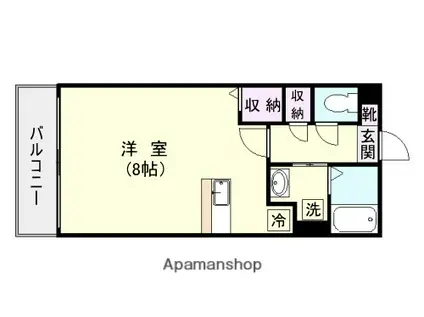 リーベンパレス鴨池橋(ワンルーム/4階)の間取り写真