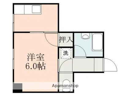 別府甲突ビル(1K/4階)の間取り写真