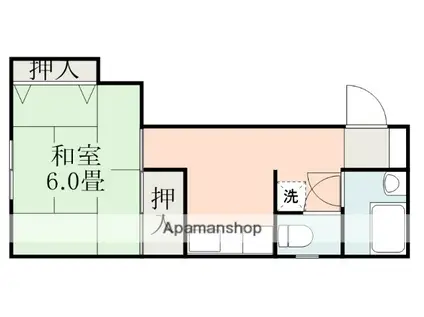 ティダハイム下荒田(1K/4階)の間取り写真