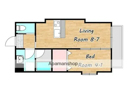 フィオーレ武(1LDK/7階)の間取り写真