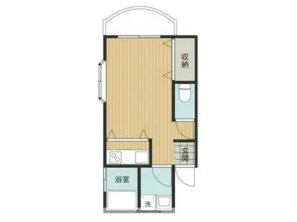 ディアカナ・Ⅱ(ワンルーム/2階)の間取り写真