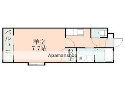 グランドヒルズ(1K/3階)の間取り写真