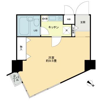 ライオンズマンション天文館(ワンルーム/4階)の間取り写真