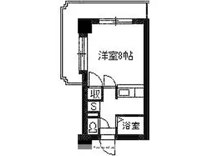 コスモ郡元(1K/7階)の間取り写真