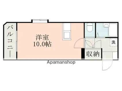 リヴェール荒田(ワンルーム/1階)の間取り写真