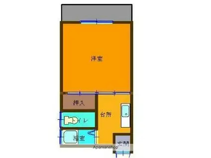 永田マンション(1K/2階)の間取り写真