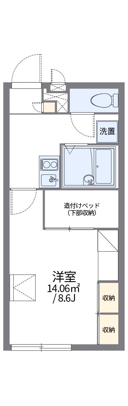 レオパレス桜ヶ丘(1K/1階)の間取り写真