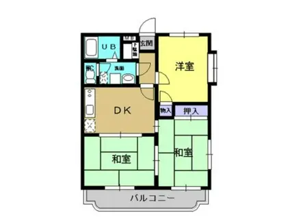 パストラールI(3DK/1階)の間取り写真