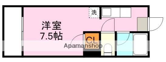 アビターレ下荒田Ⅰ(ワンルーム/5階)の間取り写真