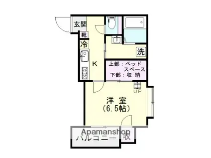 シャルム武(1K/5階)の間取り写真