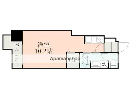 ヴェレーナ鴨池(ワンルーム/10階)の間取り写真