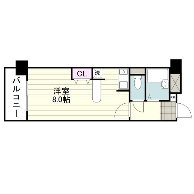 サニークレスト南林寺(ワンルーム/3階)の間取り写真