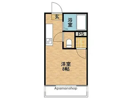 バーシティ宇宿(ワンルーム/4階)の間取り写真