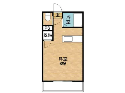 ロゼーヌ唐湊(ワンルーム/4階)の間取り写真