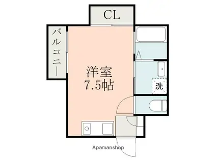 ルヴェル天保山(ワンルーム/2階)の間取り写真