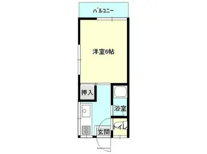 楠畑コーポ(1K/2階)の間取り写真