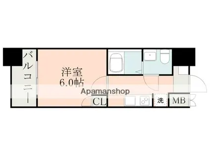 S-RESIDENCE照国ASCENT(1K/6階)の間取り写真