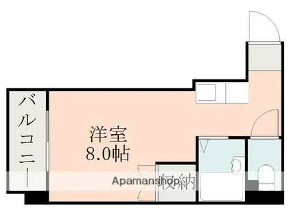 サンハウス(ワンルーム/4階)の間取り写真