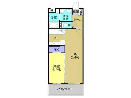 SETTLE 姶良(1LDK/2階)の間取り写真