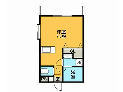 PARK SIDE葉月館(1K/2階)の間取り写真