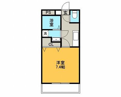 PARK SIDE葉月館(1K/5階)の間取り写真