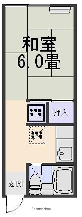 イトーハイツ5(1K/1階)の間取り写真