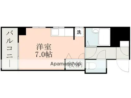 FEZAN MAISEN2(1K/4階)の間取り写真