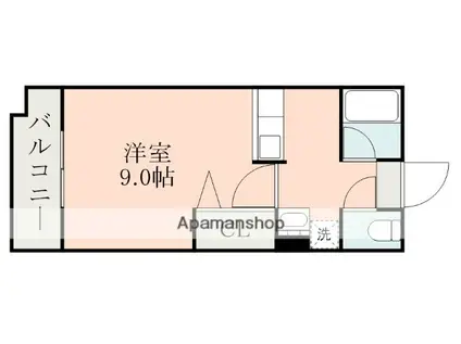 レインボー荒田Ⅱ(1K/5階)の間取り写真