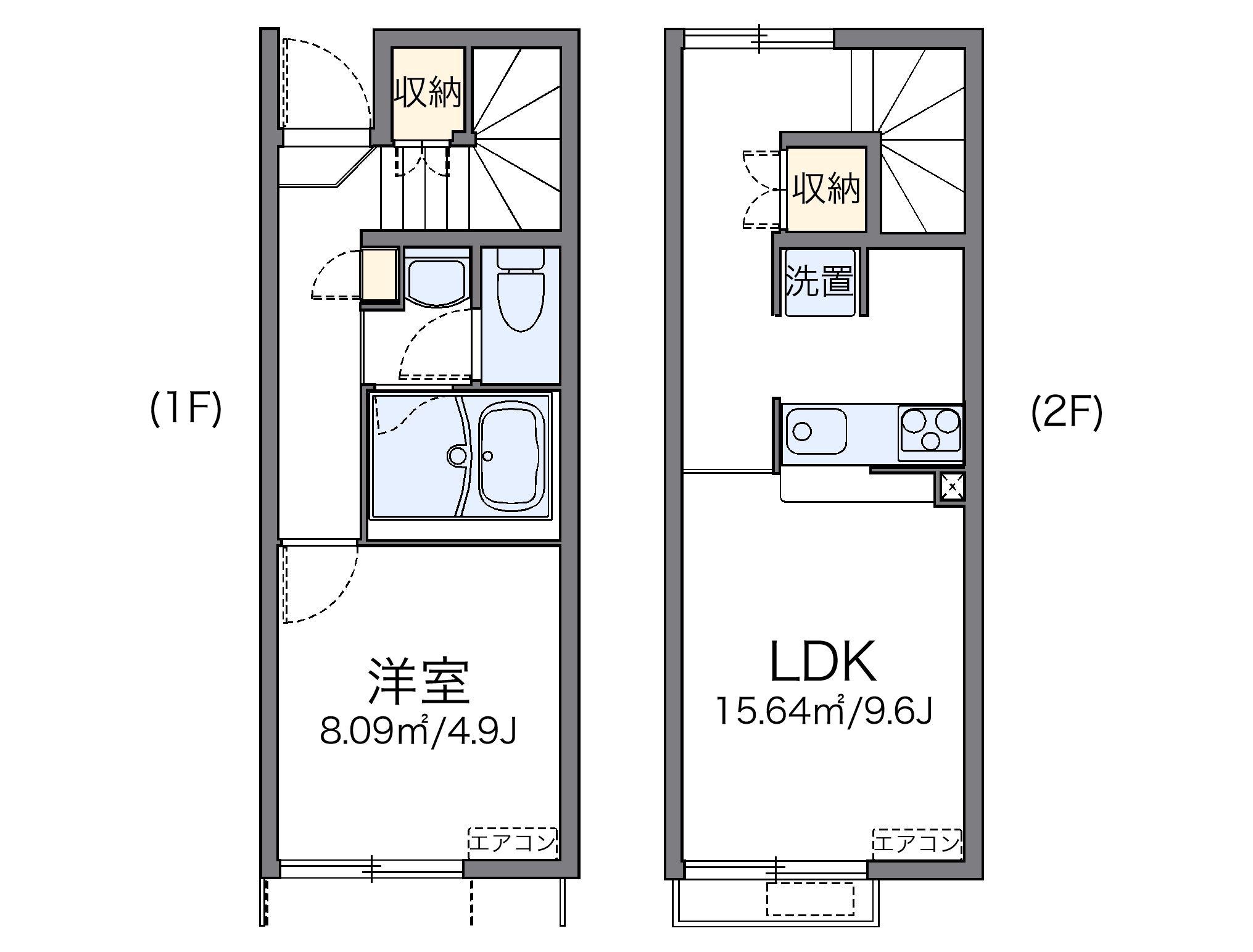 レオネクスト向日葵(1LDK/1階)の間取り写真